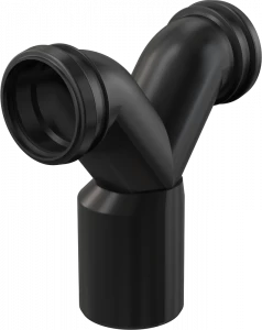 Двойное колено 90° с защитными затворами