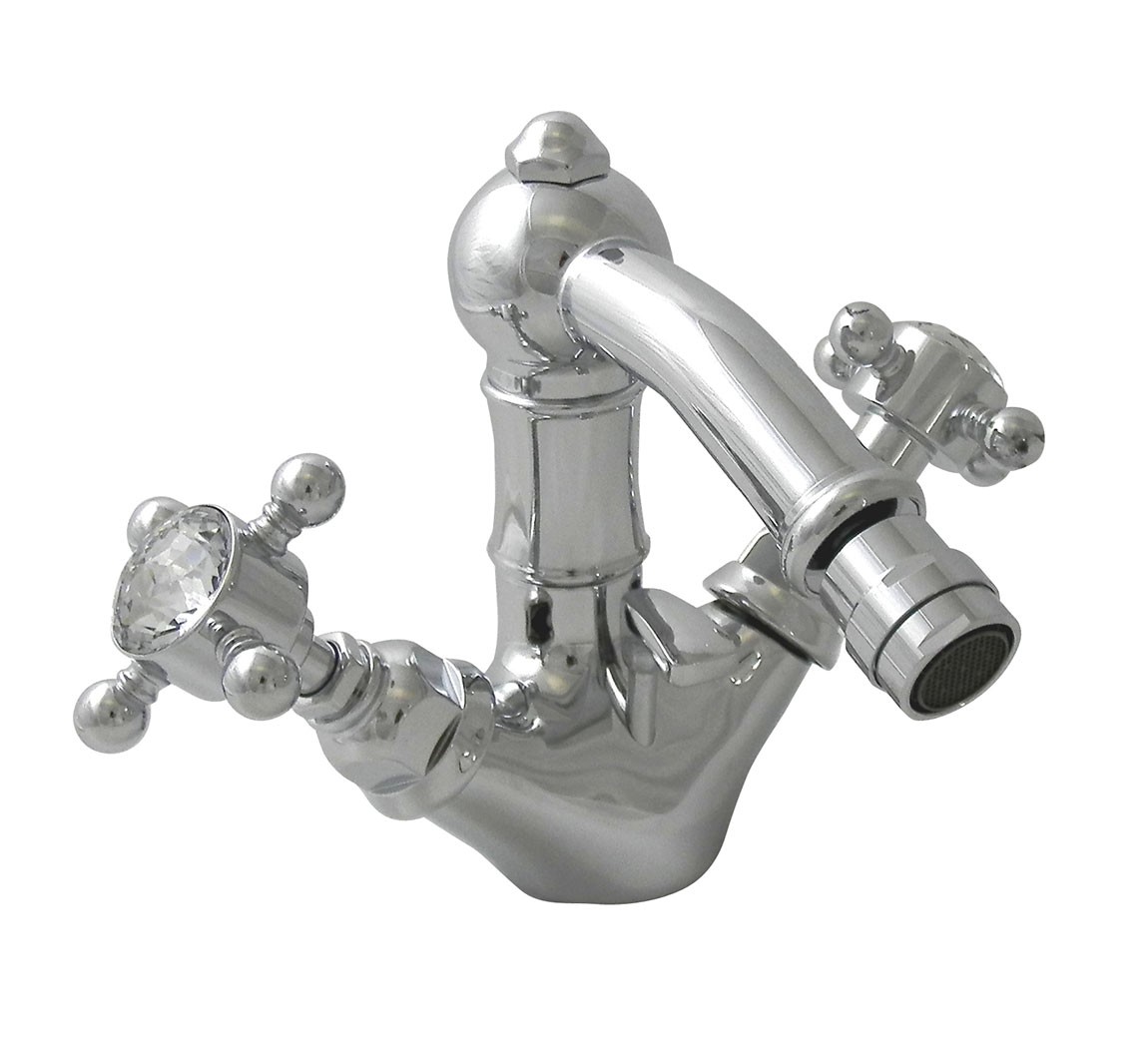 1434 ** 93 Смеситель для биде на одно отверстие с поворотным изливом Nicolazzi Series Half Dome Crystal 