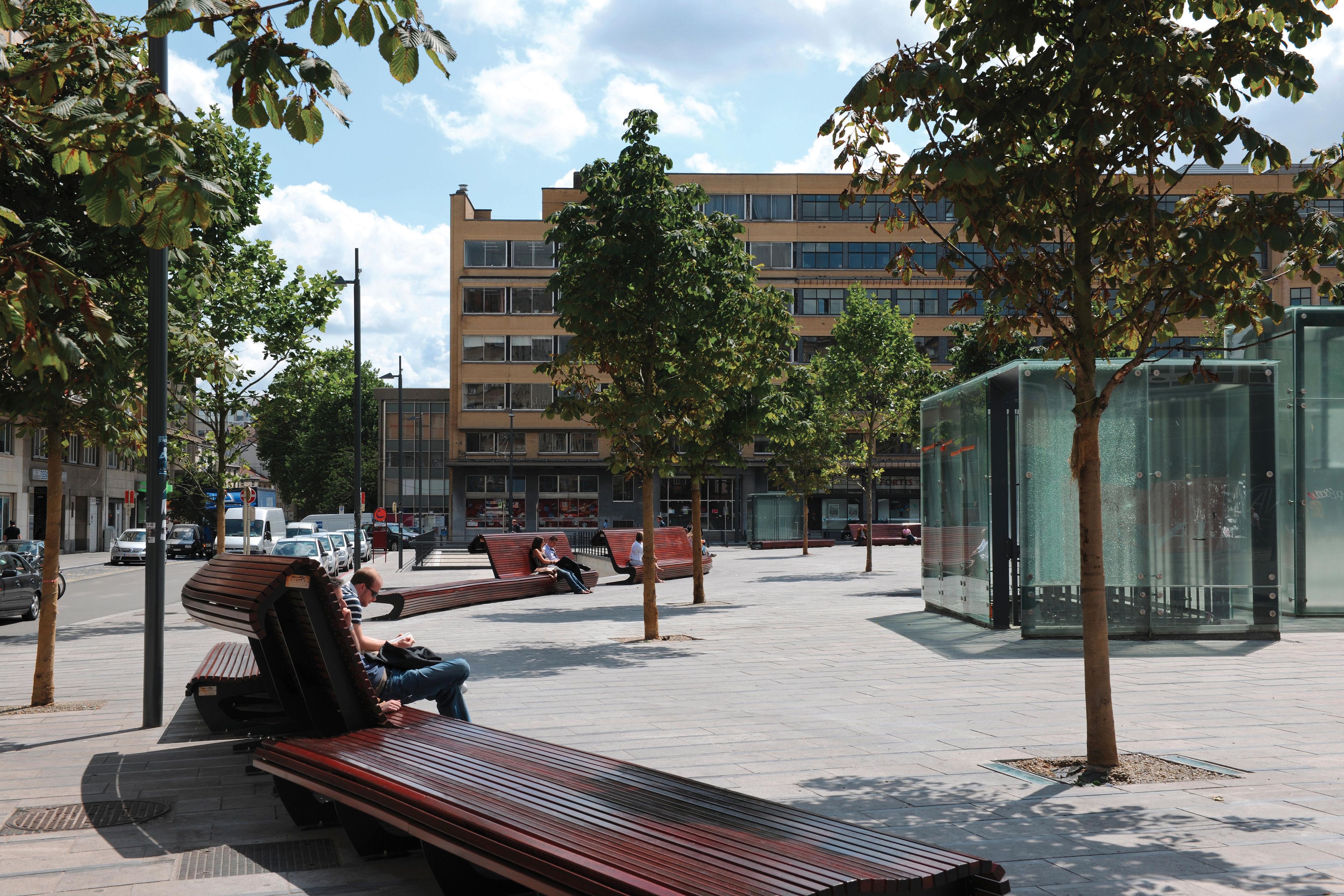 Модульная деревянная скамья без спинки City Design ARCH-00003770