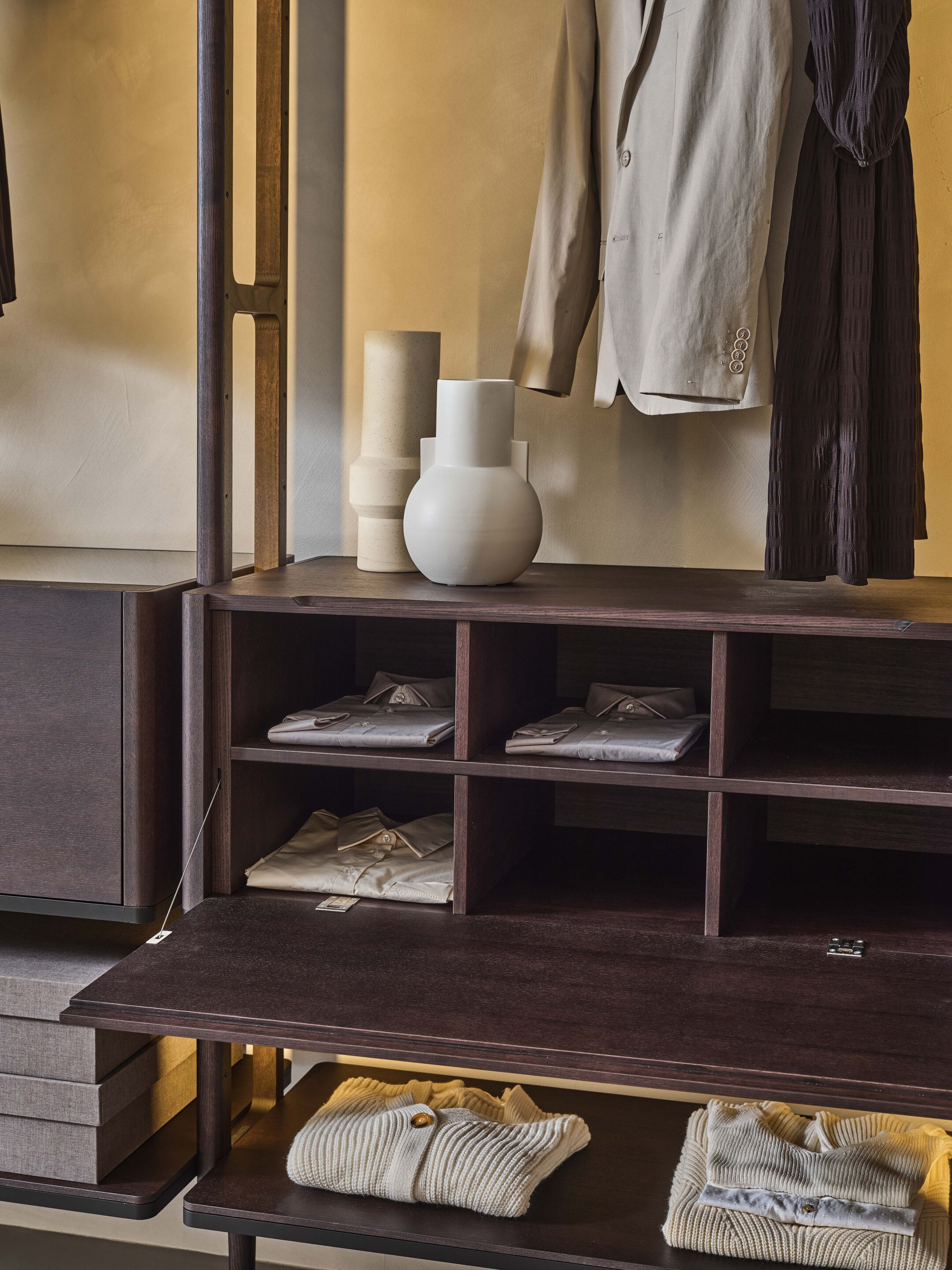 Модульная гардеробная из ясеня со встроенным освещением Porada Soul ARCH-00139648 - Вид №2