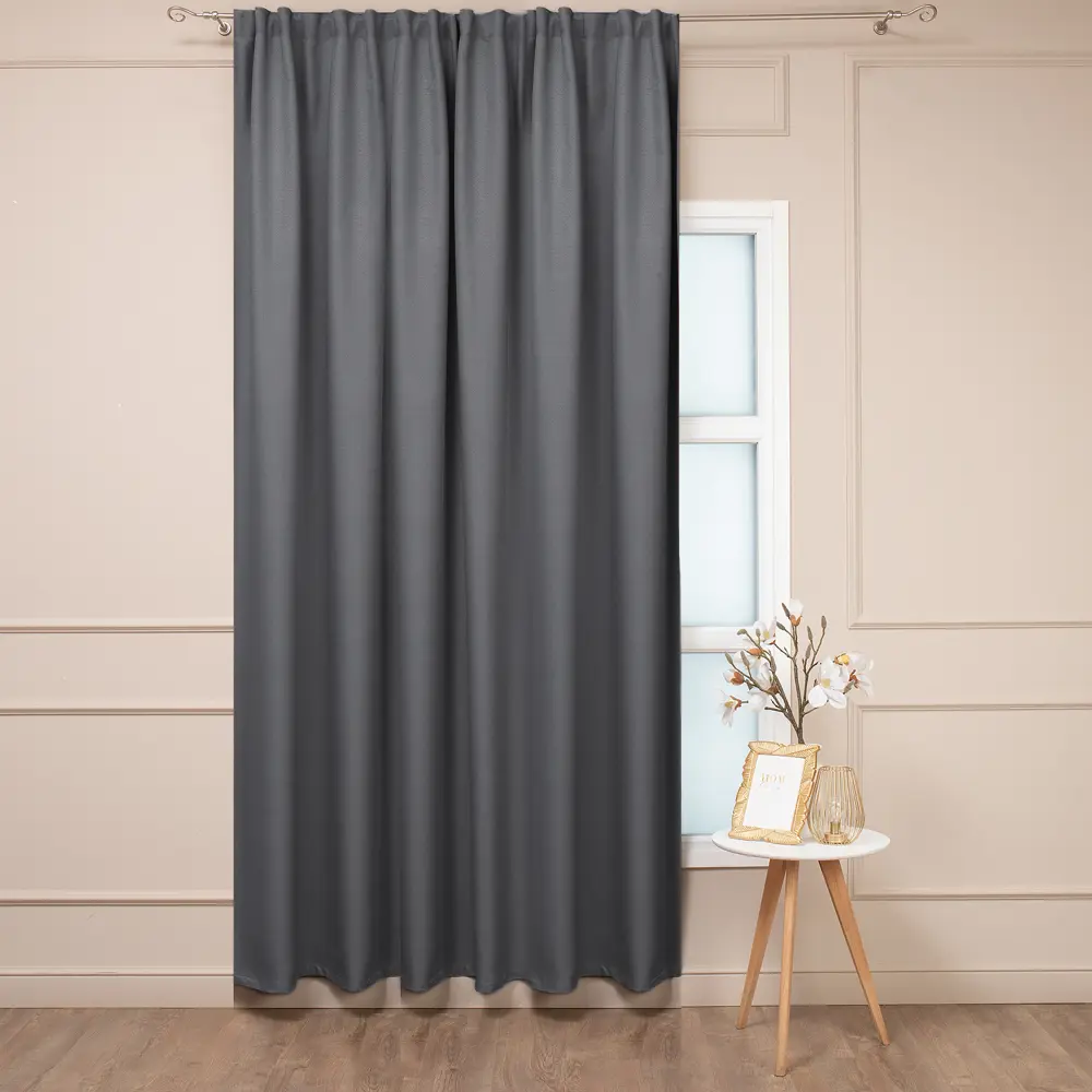 Штора AMORE MIO на ленте 200×280 см темно-серый 89433211 STLM-1579981