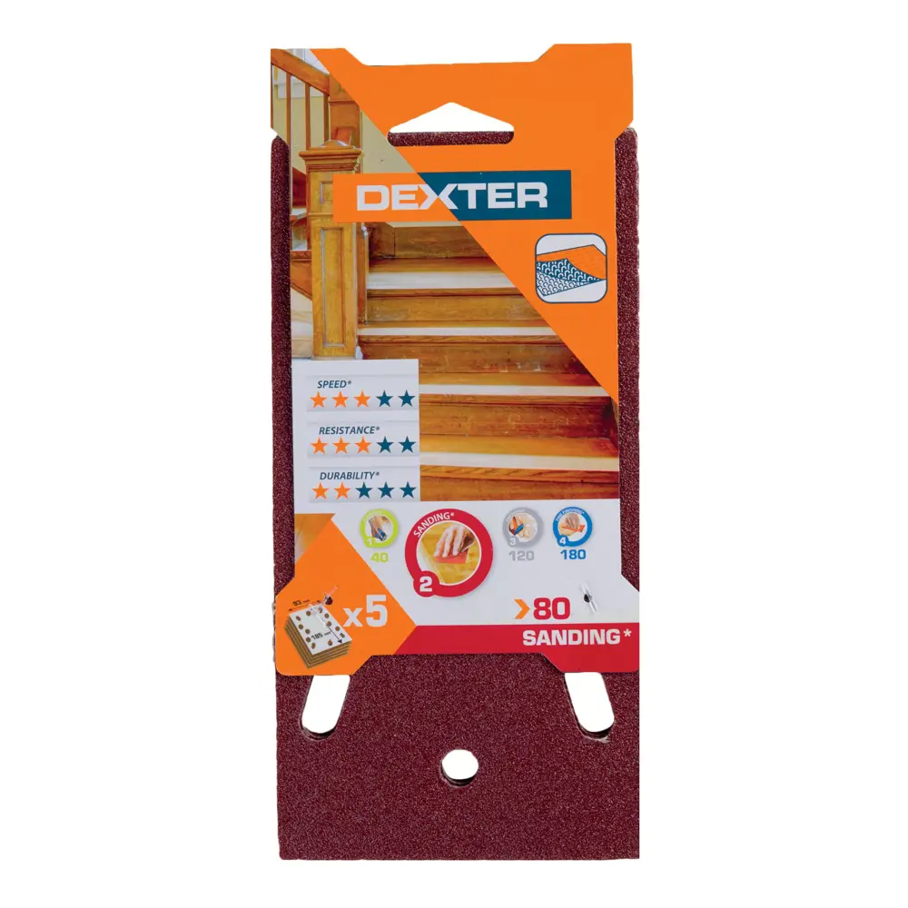 Листы Dexter для ВШМ 93x185, на липучке, P80, 5 шт. 81887756 STLM-2170472  - Вид №1