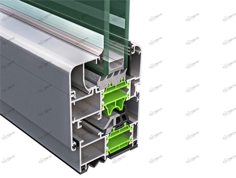ALsistem Зеленое алюминиевое окно с терморазрывом Planet sun-id-1418854