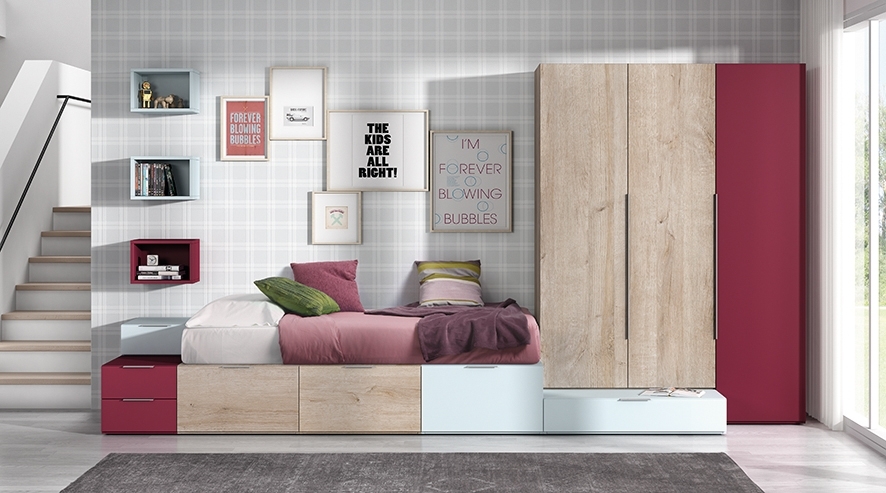 102733 Детская комната с модульной кроватью Ambiente 04 Arasanz Oslo Santreyd