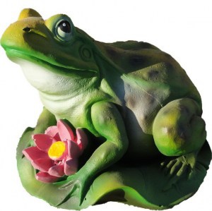 11169 ЛЯГУШКА с лотосом, скульптура из бетона LAB.Space  - Вид №2