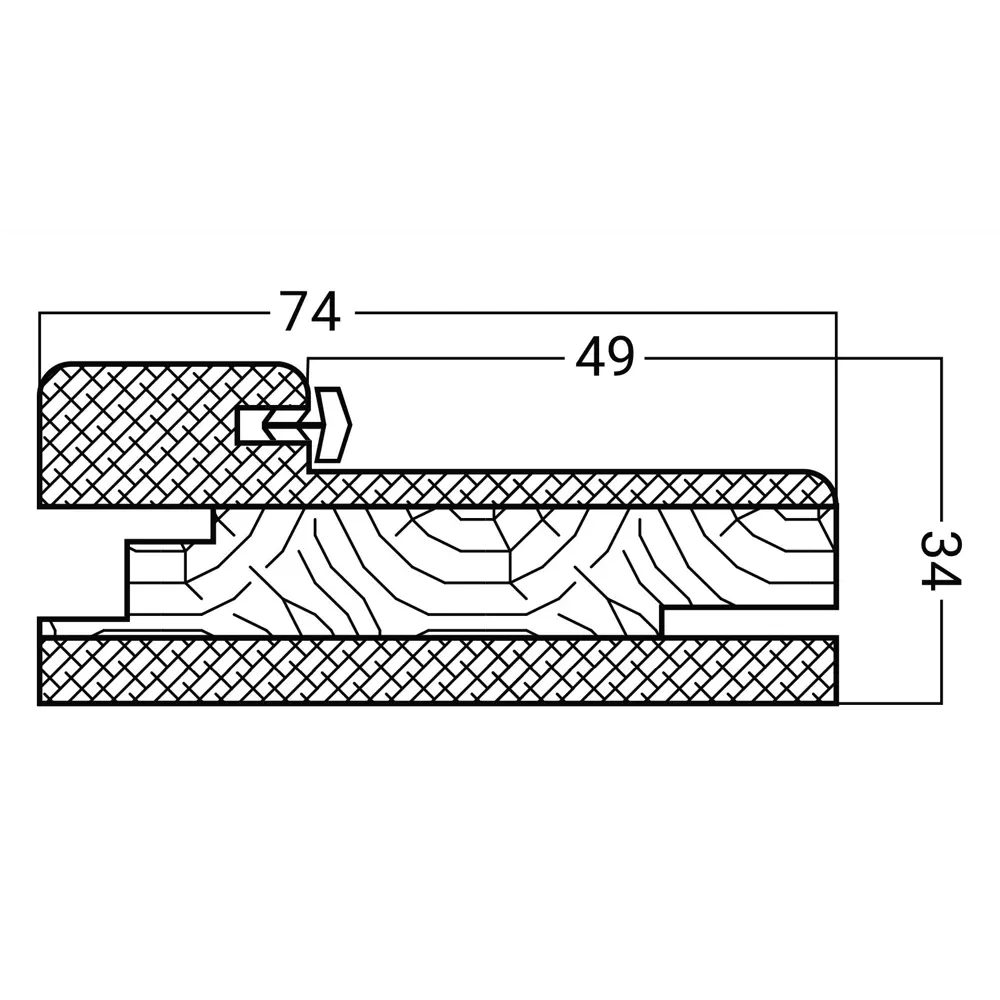 Коробочный брус Аурум/Твинвуд/Ивент 2100х71х28 мм эмаль цвет серый BELWOODDOORS STLM-2002152 - Вид №3