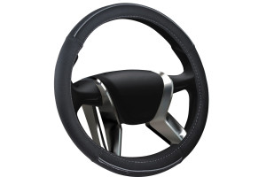 16266139 Оплетка руля Bold Vinyl M винил серый кант черная OPLA0115 Azard