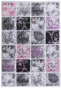 Ковер California HL006-095 0,8 1,5 м DOLLY CAPRETS CALIFORNIA 015274 Розовый;серый;фиолетовый