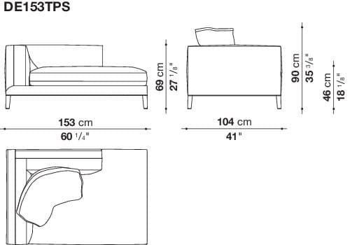 Угловой диван из ткани Maxalto Dives Soft ARCH-00042072 - Вид №18