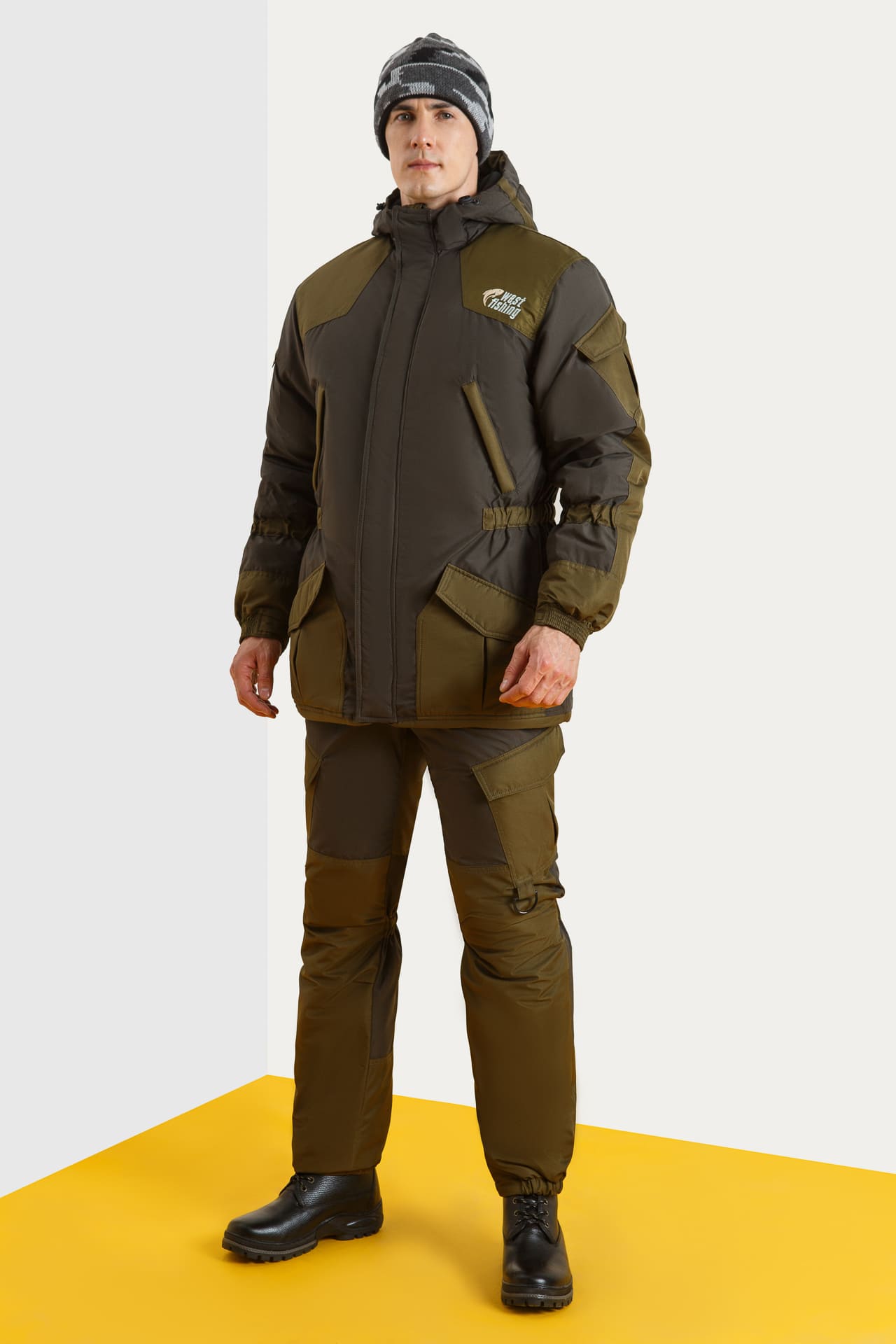 63941 Костюм  зимний хаки West Fishing  Зимняя спецодежда Santreyd  - Вид №8