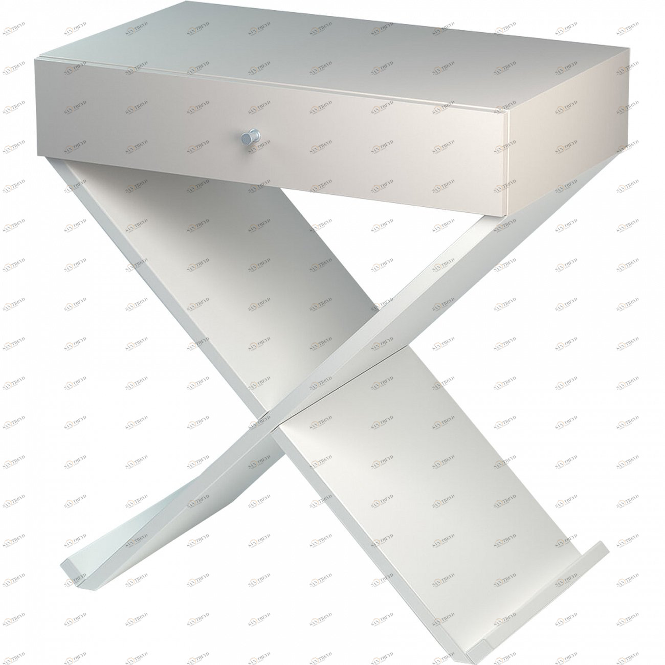 Тумбочка прикроватная серая с белым Bonn BRAGIN DESIGN  256378 Белый 