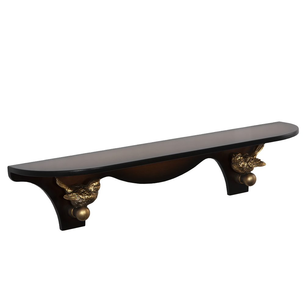 13067 Полка Гармония большая Орех BOGACHO 4627179652401 - Вид №3