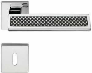 LINEA CALI' Ручка из хромированной латуни с кристаллами Swarovski® с накладкой Riflesso black