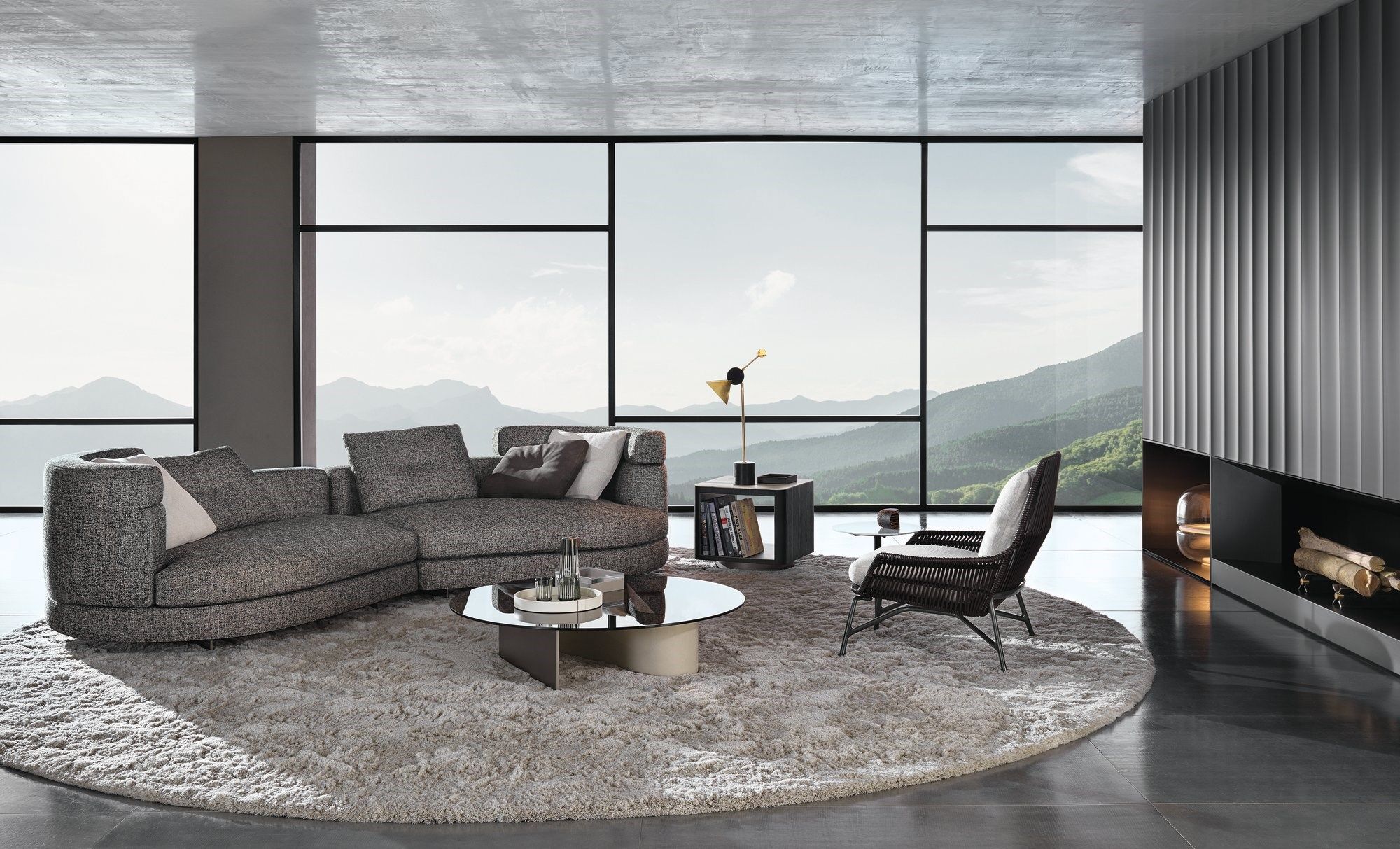 Модульный угловой диван из ткани Minotti ALEXANDER ARCH-00105167 - Вид №10