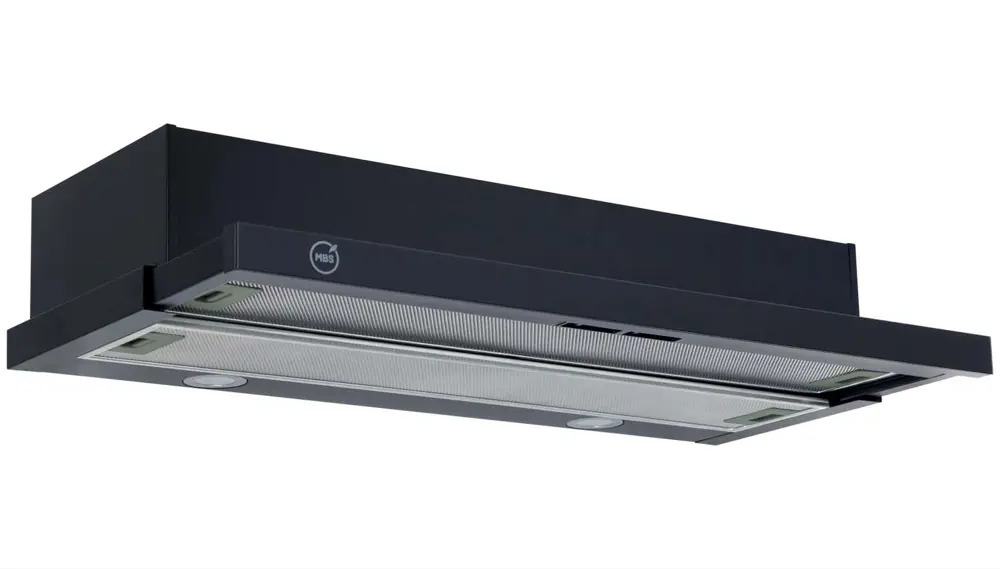 90822001 Встраиваемая вытяжка Mbs Aralia 190 black glass 90 см цвет черный STLM-0888242