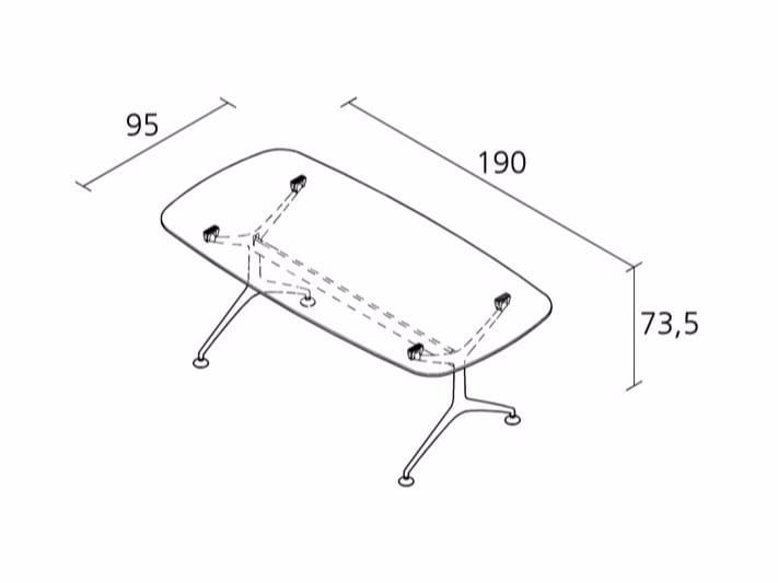 Деревянный шпон овальный стол Alias Frametable ARCH-00020593 - Вид №2