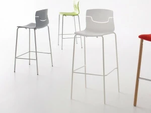 GABER Табурет высокий пластиковый с подставкой для ног Slot