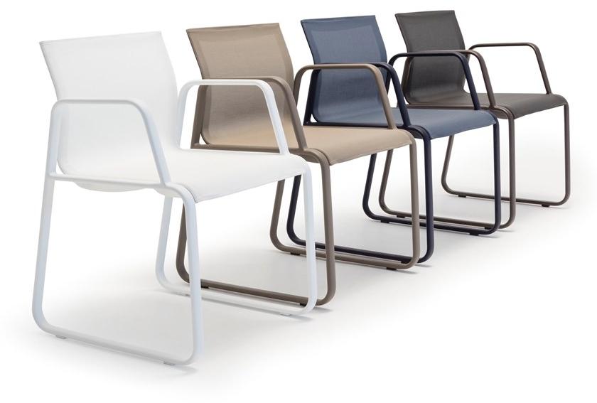 Andreu World Садовый стул из стали с подлокотниками Aire outdoor sun-id-1506350 - Вид №2