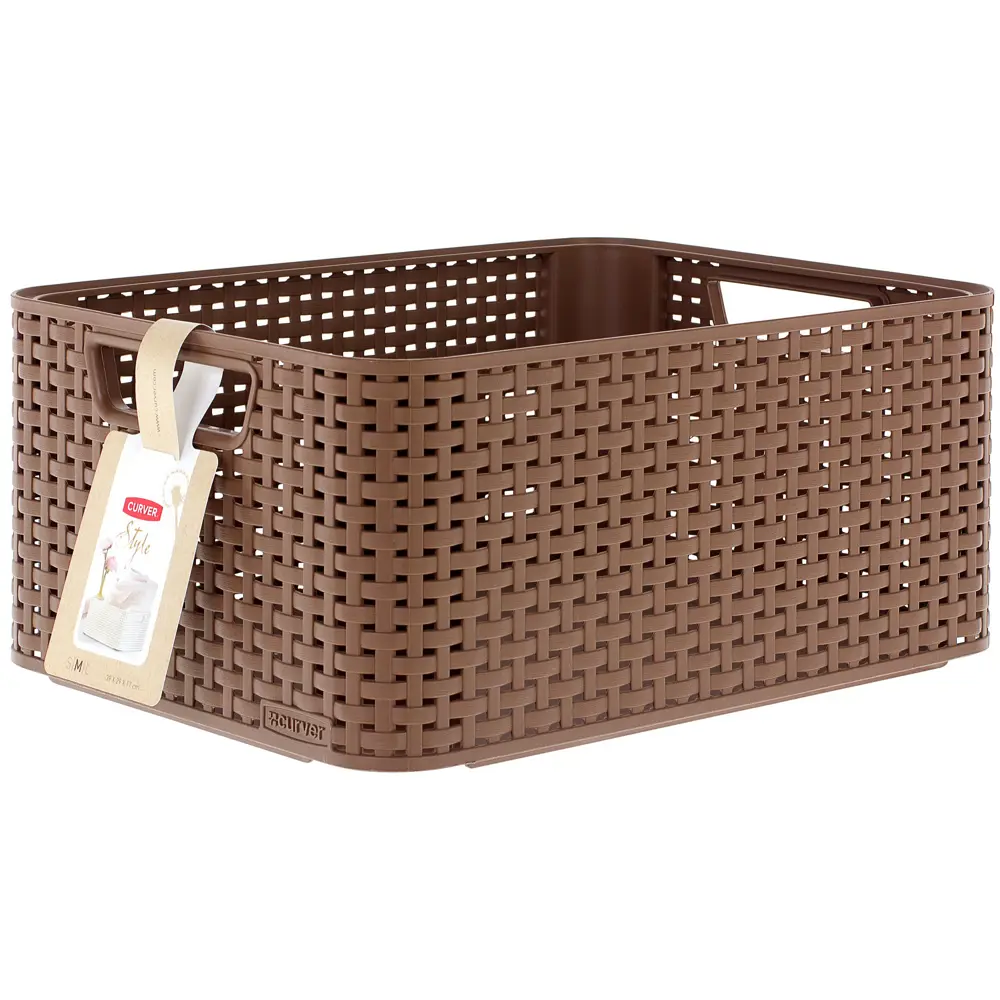 Корзинка Curver Style 38.6x28.7x17 см пластик цвет коричневый 15736820 STLM-2184736 Santreyd 