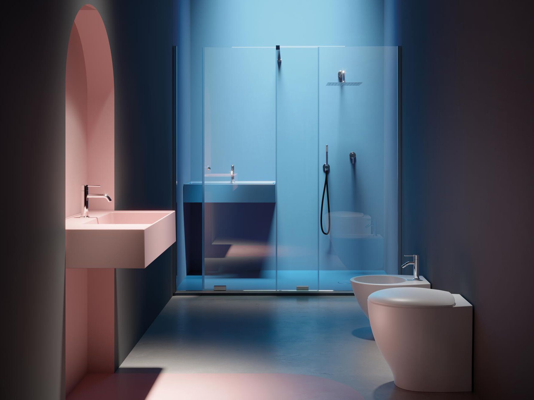 Нишевая душевая кабина с раздвижной дверью Domus Falerii Domuspa ARCH-00105909