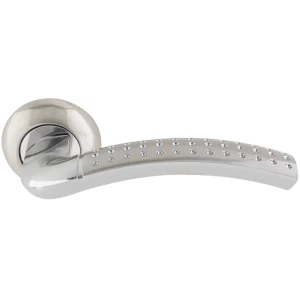 Дверная ручка Code Deco 14026-NIS/CR, без запирания, комплект, цвет матовый никель/хром