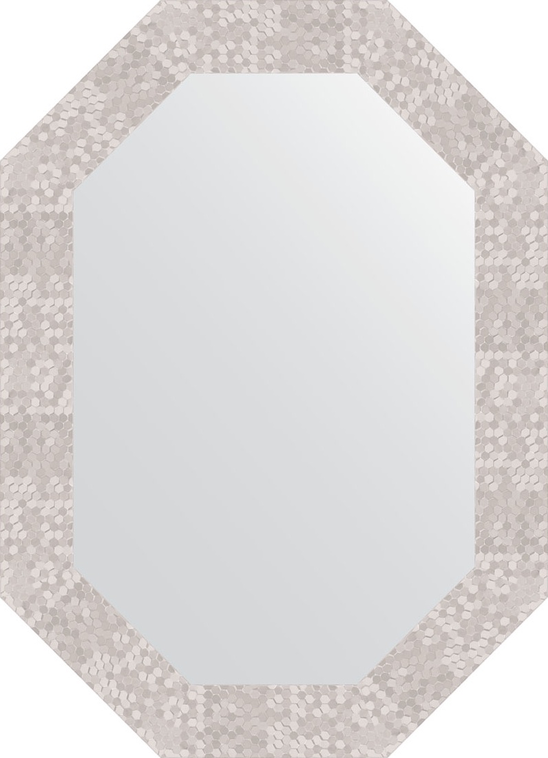 BY 7097 Зеркало в багетной раме - соты алюминий 70 mm EVOFORM Octagon