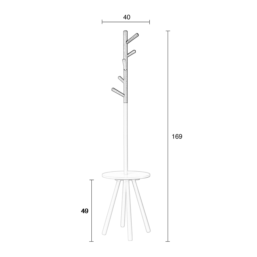 Вешалка Table Tree белая Zuiver 7100005 - Вид №8