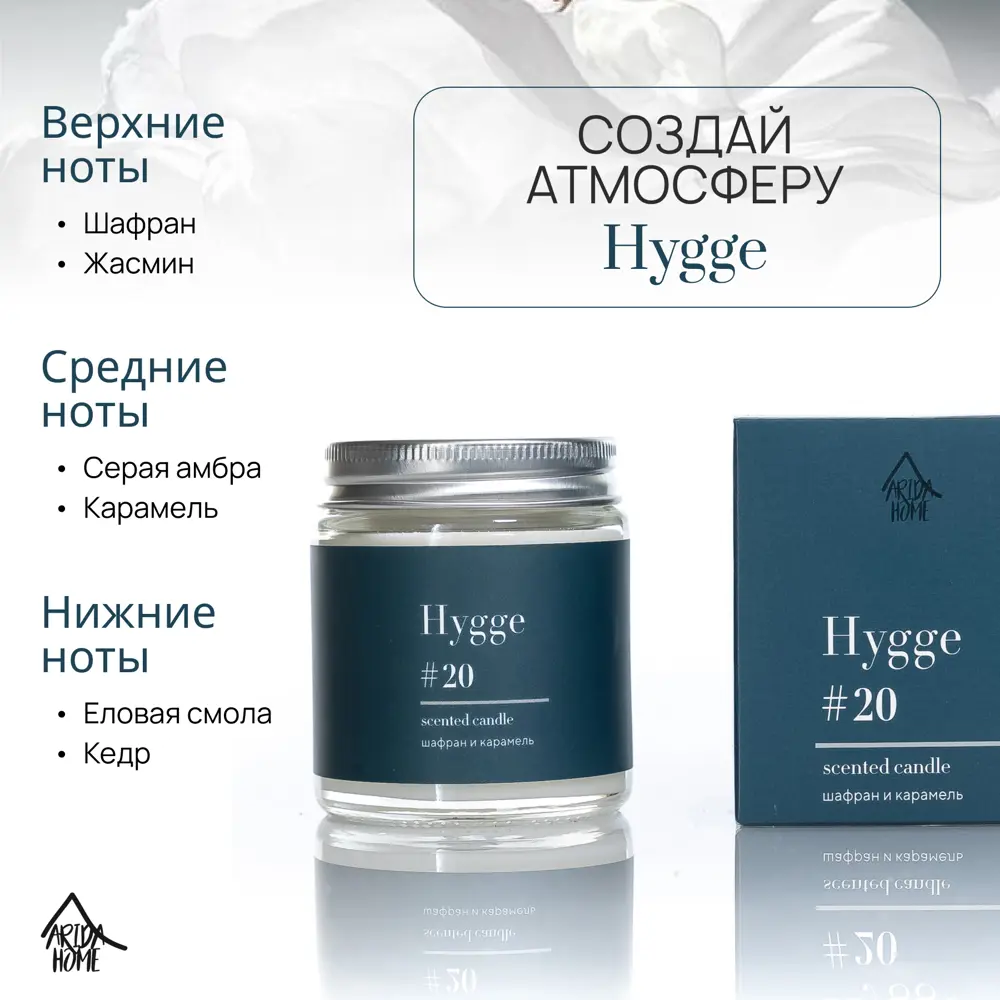 Свеча в стакане ароматизированная Arida Home Hygge N20 Шафран и карамель STLM-2115058 - Вид №2