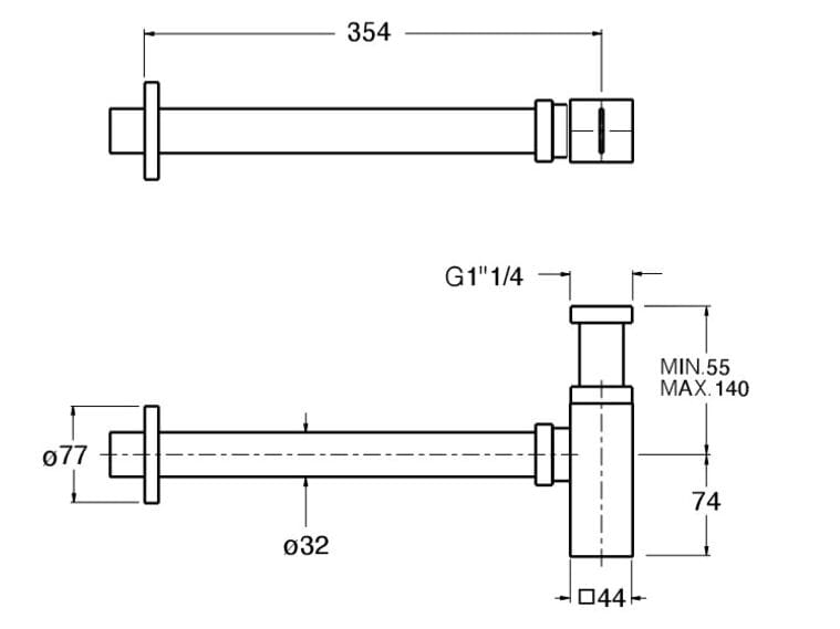Сифон для умывальника CRISTINA Rubinetterie комплектации для душа / ванны / умывальника-Shower &amp ARCH-00084448 - Вид №2