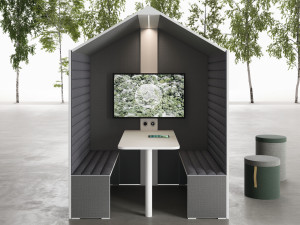 Акустический войлочный офисный остров для встречи