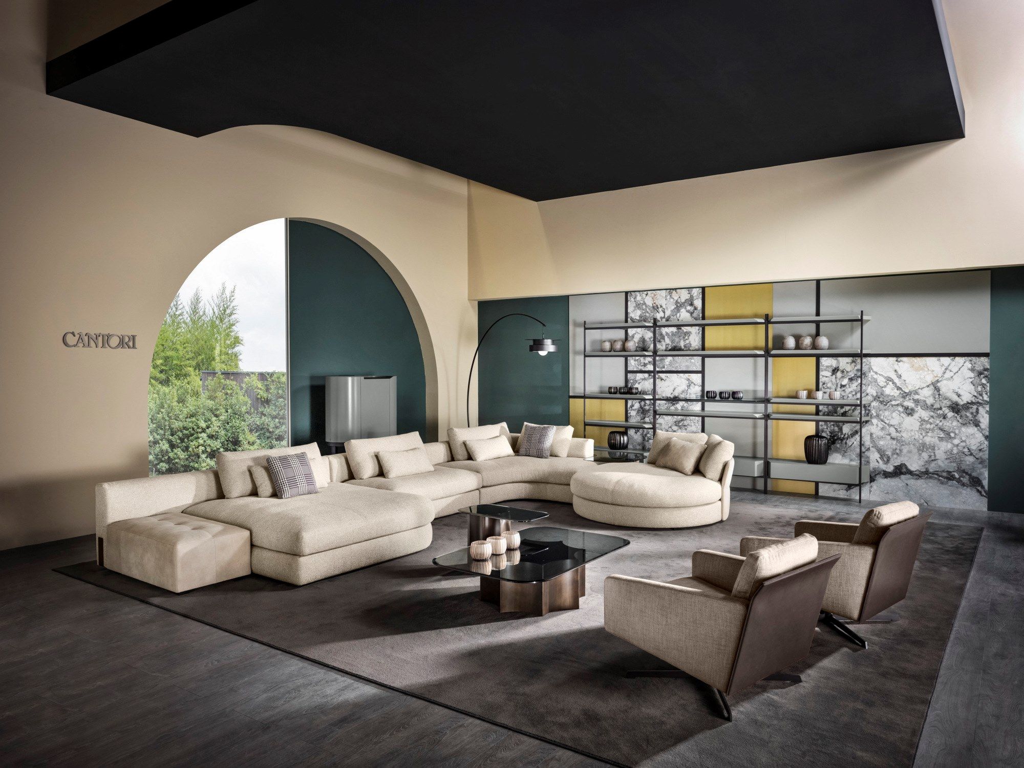 Тканевый диван с полуостровом Cantori Оазис ARCH-00073114 - Вид №2