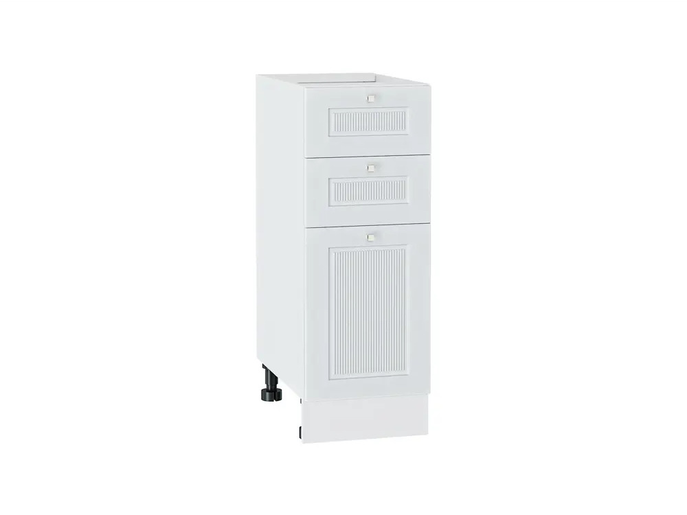 91395471 Напольный шкаф Сурская Мебель Моцарт 30x81.60x47.80 см МДФ цвет белый/айленд STLM-0865567