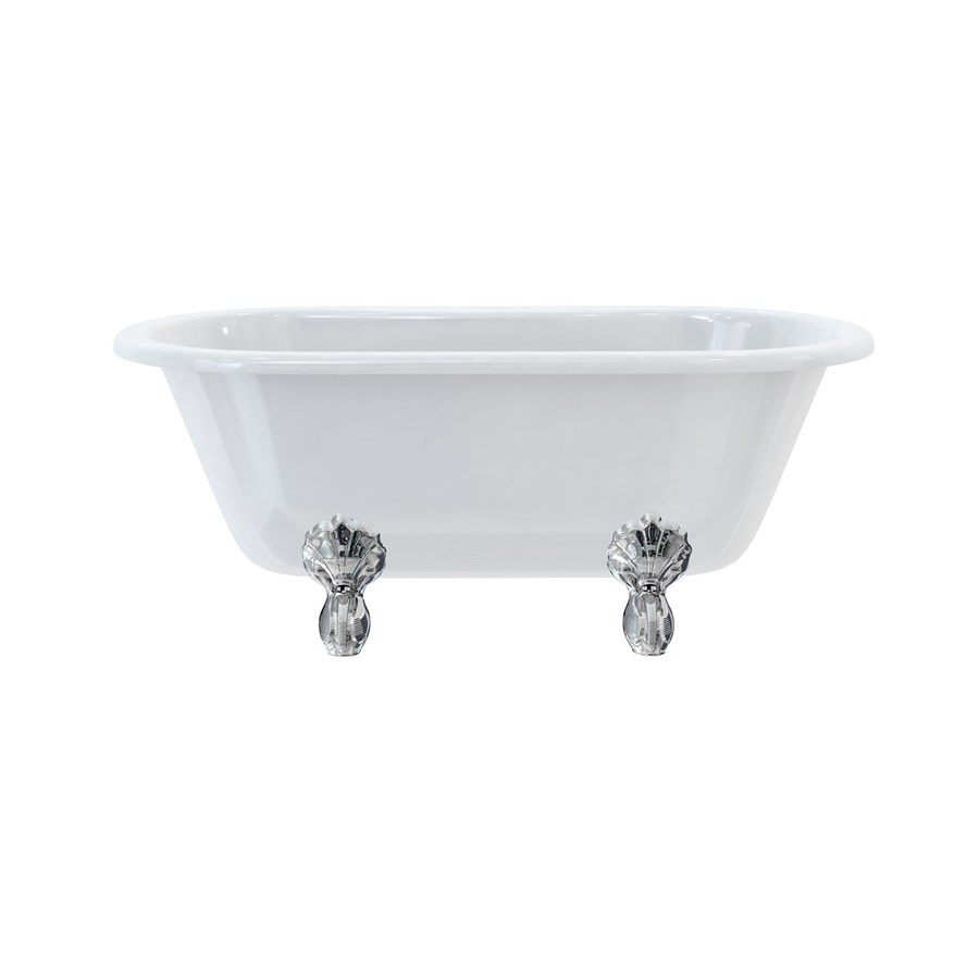Burlington Двухсторонняя ванна Windsor 150 см с роскошными ножками с ножками Luxury Classic в черном цвете E4 L3B 