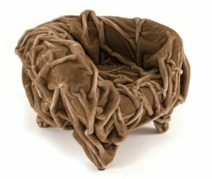 edra Кресло с подлокотниками из экологического меха Grinza Grz010