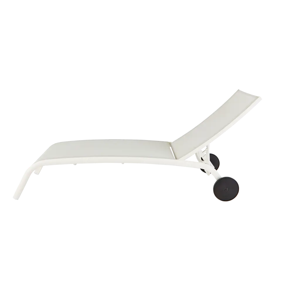 Шезлонг Naterial Lyra II 207x63x95 см алюминий/текстилен белый STLM-2136262 - Вид №4