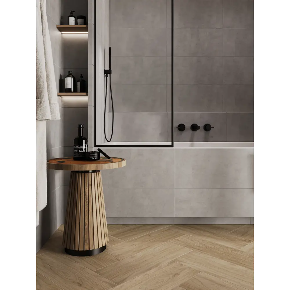 Плитка настенная Betone 30x60 см 1.44 м² матовая цвет серый 89448389 STLM-2076392 Santreyd - Вид №5