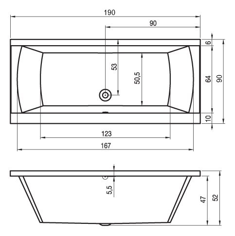 BA6900500000000_top1 Ванна Riho Julia Santreyd - Вид №5