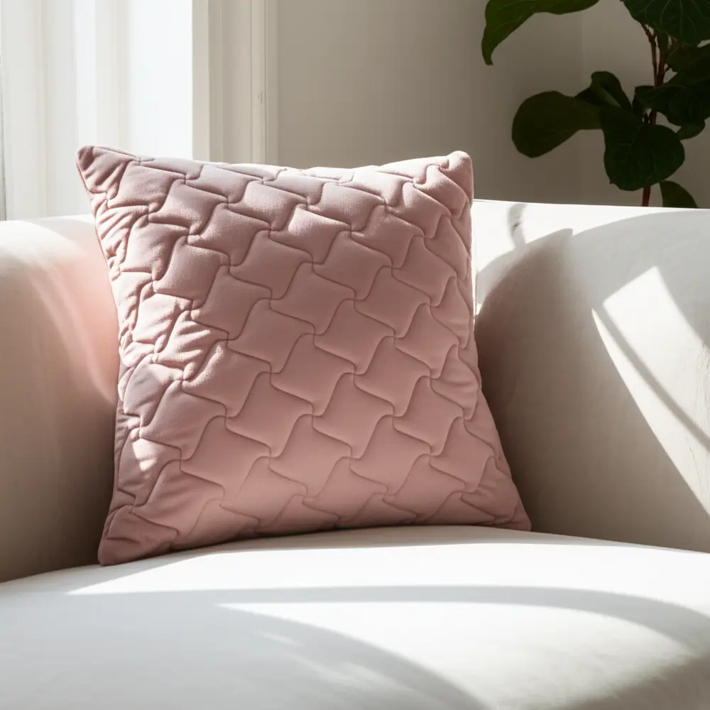 Подушка декоративная Linen Way Verona 50x50 см цвет розовый Kiss 5 STLM-2159969 - Вид №3