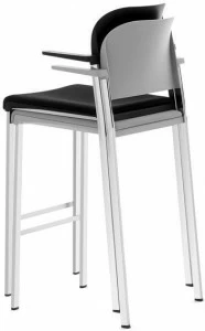 Diemmebi Табурет с подлокотниками из переработанного полипропилена и металла Makeup