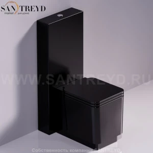 FL61NERO Компакт унитаз с бачком Черный Simas Flow Италия