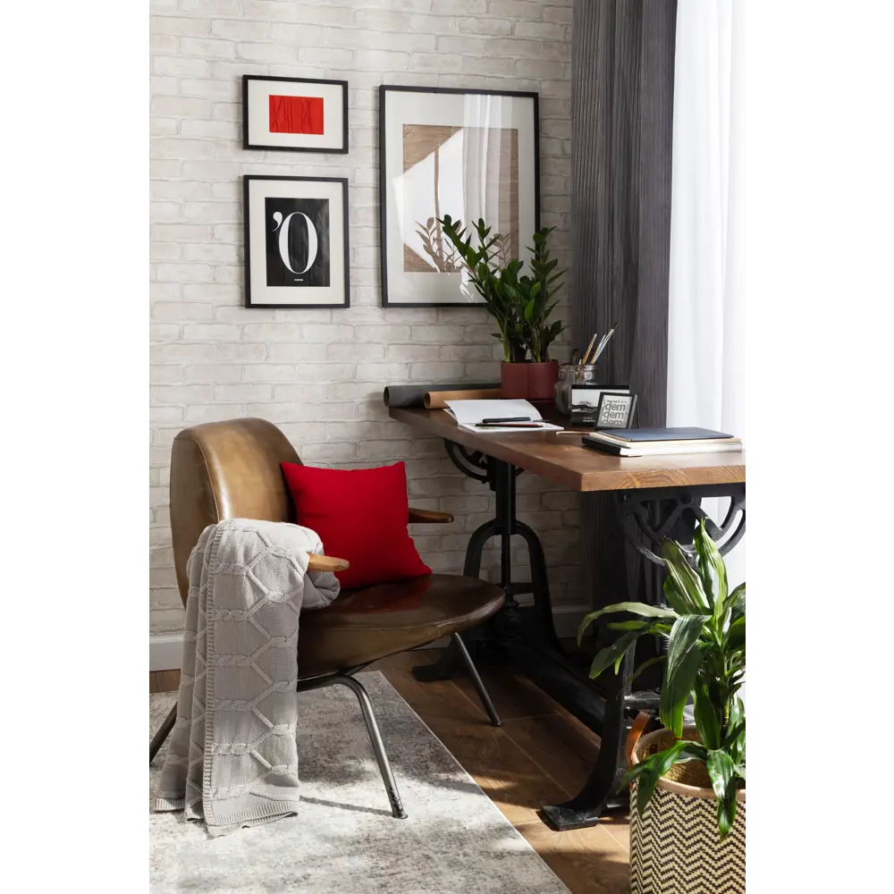 EURO DECOR Лофт - флизелиновые обои белого цвета с текстурой 18595284 STLM-0011608 - Вид №4