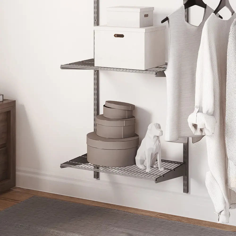 Прямая полка Larvij 60.3x1x40.6 см сталь цвет алюминий STLM-2062939 - Вид №2