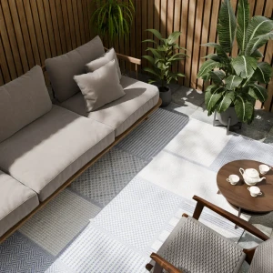 Циновка Дели 160x230 см полипропилен 84307_53111 цвет синий