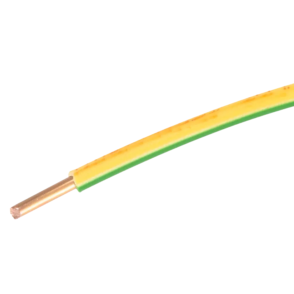 Провод Ореол ПУВ 1x4 мм на отрез ГОСТ цвет зелено-желтый STLM-2087547