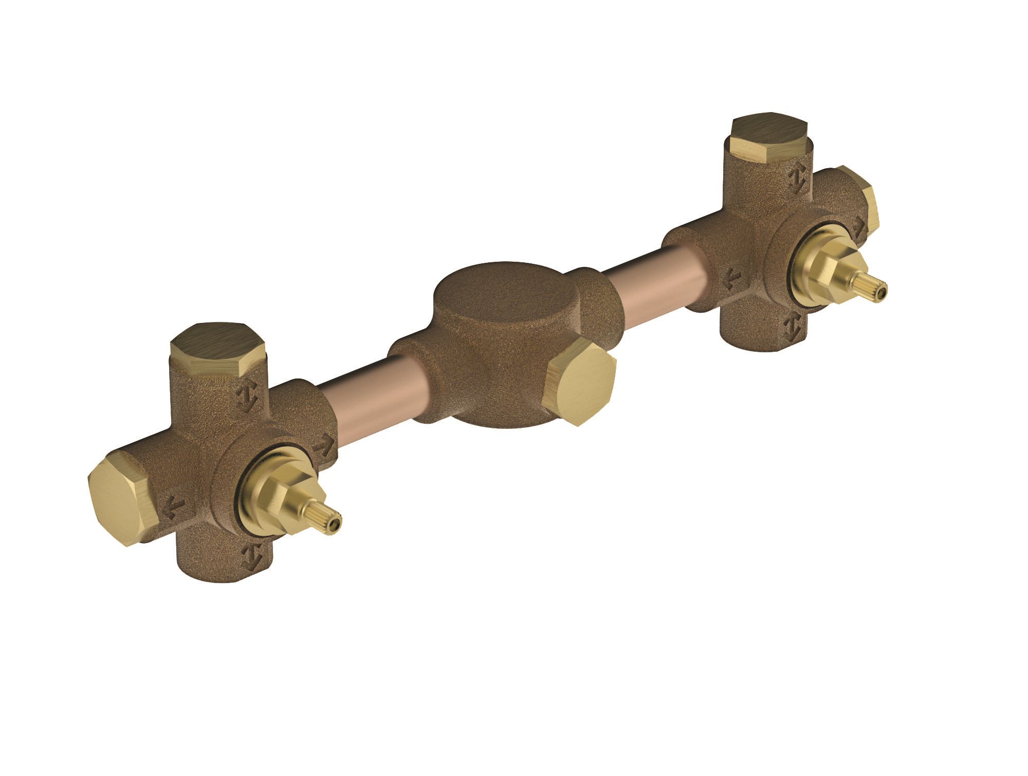 Настенный смеситель для раковины с 3 отверстиями RUBINETTERIE STELLA ARCH-00015591 - Вид №2