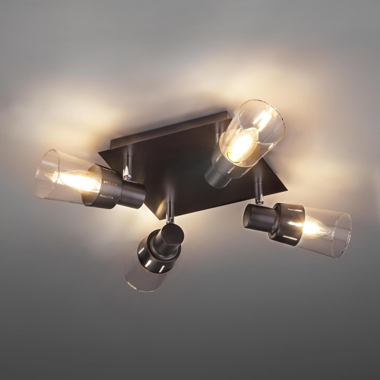 Светильник потолочный черный Eurosvet 20081/4 EUROSVET POTTER 00-3924554 Черный  - Вид №2
