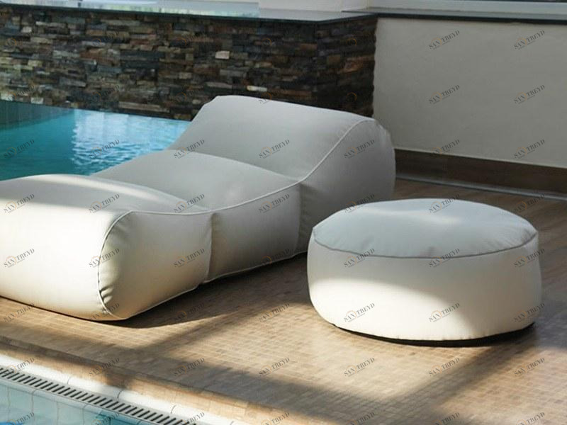 GART Круглый садовый пуф из ткани Dune sun-id-1413584