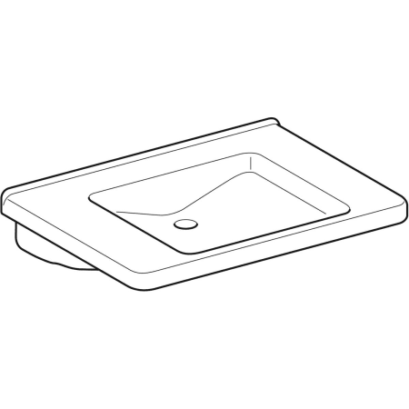 128660000 Раковина Geberit Renova Comfort Square, безбарьерная Geberit  - Вид №18