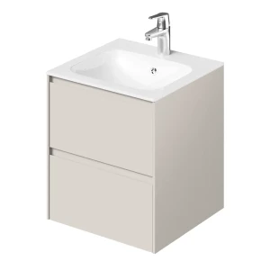 91904975 Тумба под раковину ИТАНА Slim 50 подвесная цвет бежевый STLM-1330406