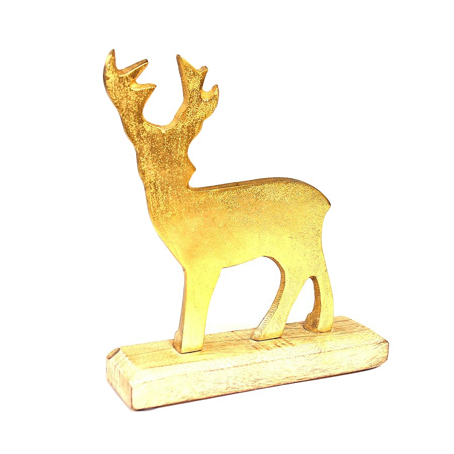 Украшение декоративное golden raindeer, 22х18х5 см ENJOYME  253075 Золотой  - Вид №1